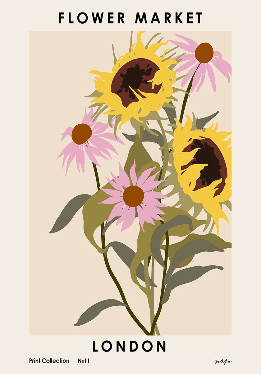 Flower Market. London Poster