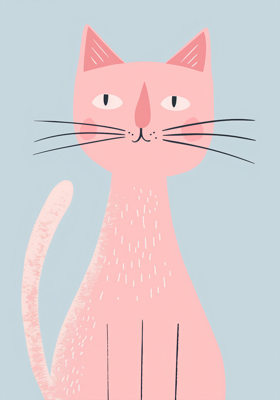 Pink Cat Poster