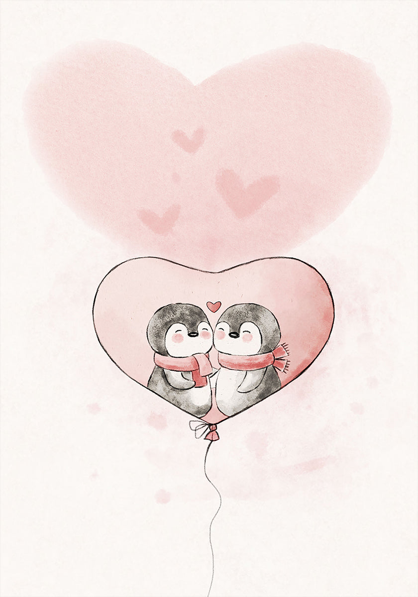 Penguin in love Poster