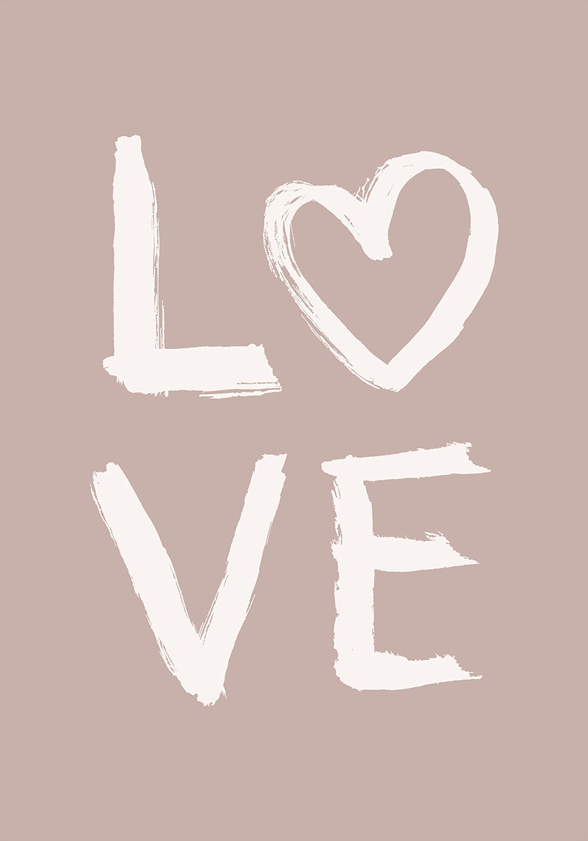 LOVE Toothy Pink Poster