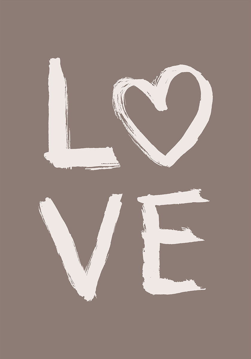 LOVE Toothy Brown Poster