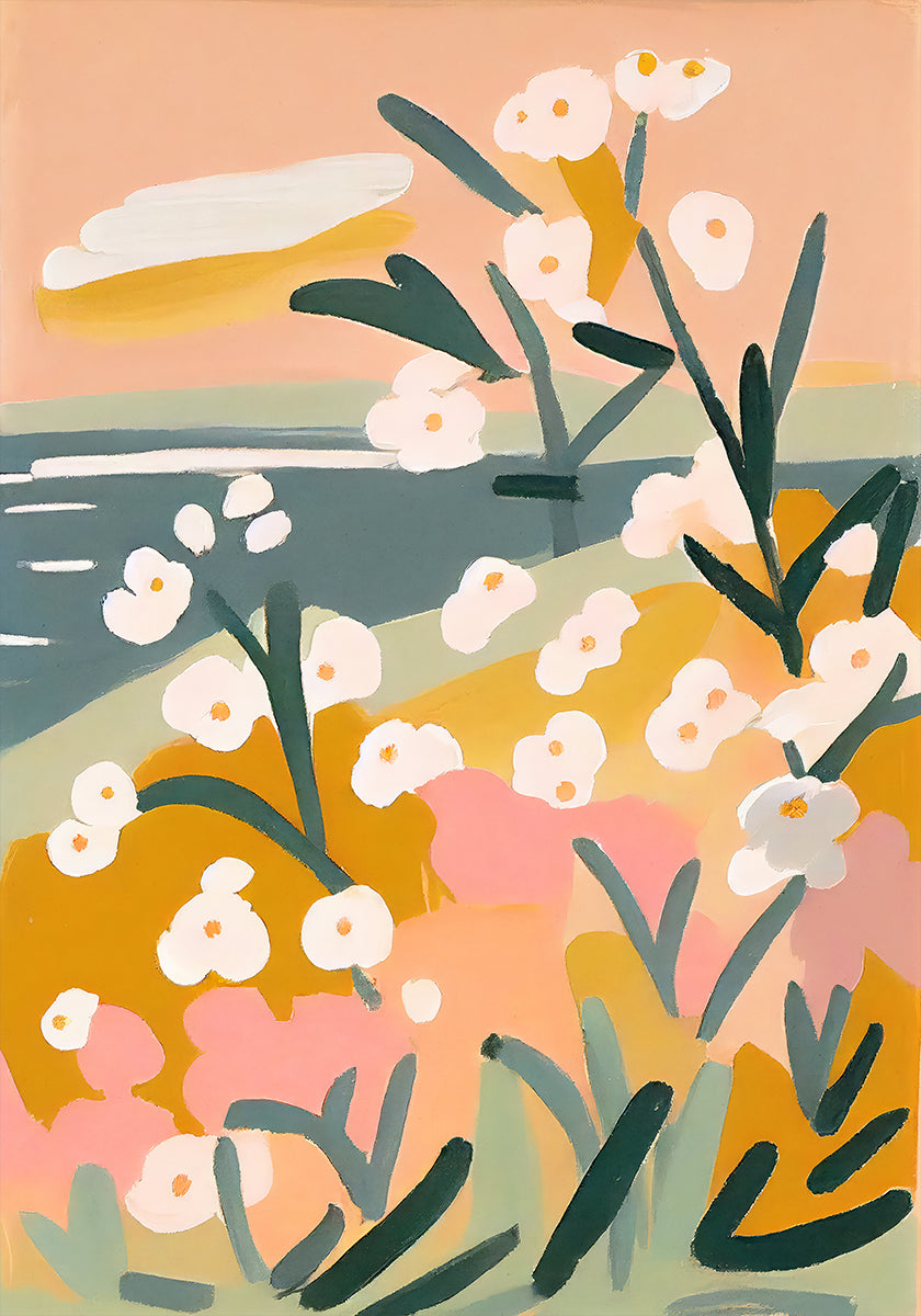 Petals by the Shore Poster