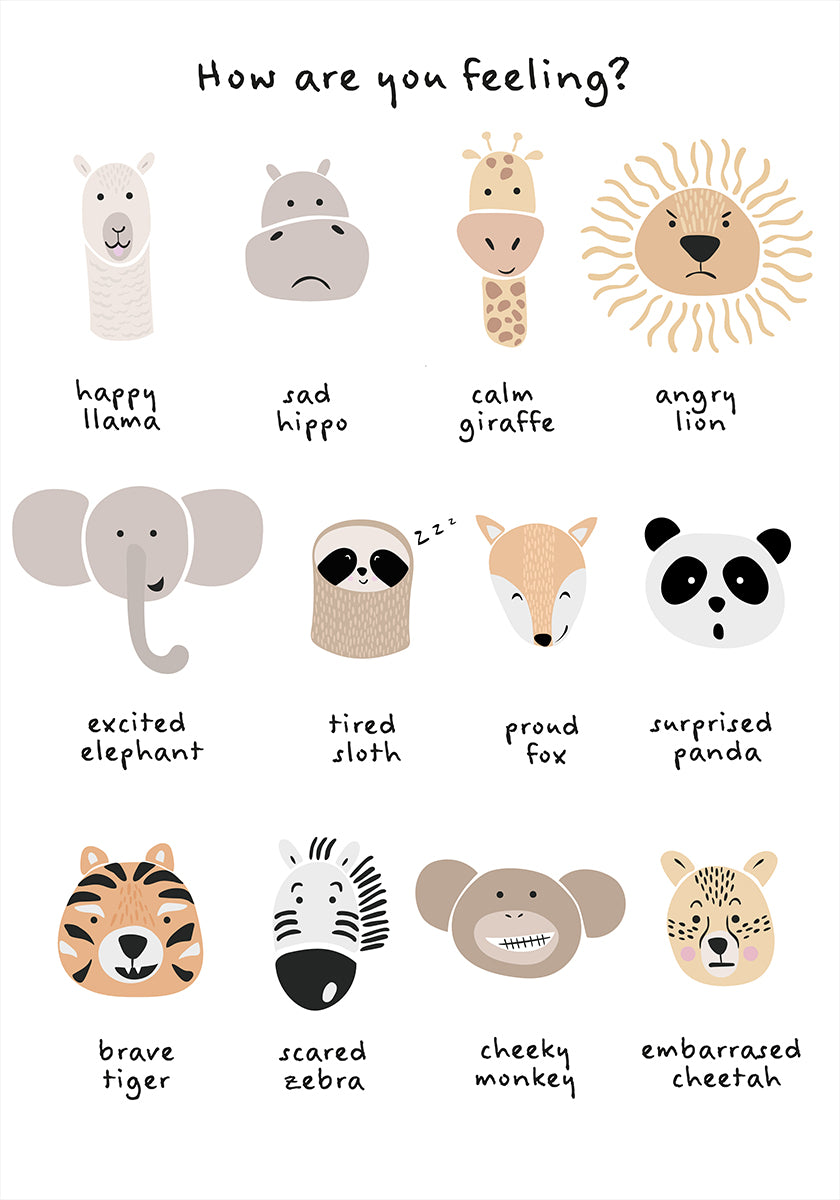 Children's calming meditation emotions print 1