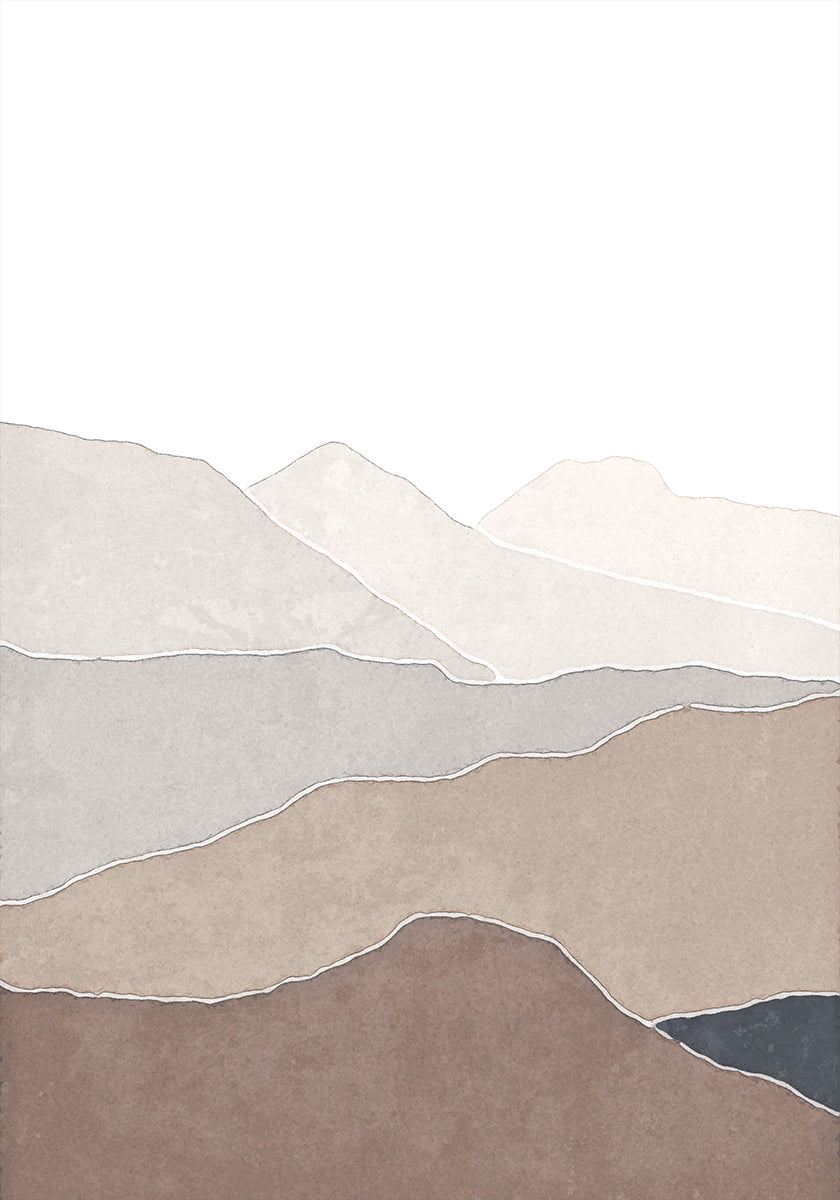 Mountain and lake Poster