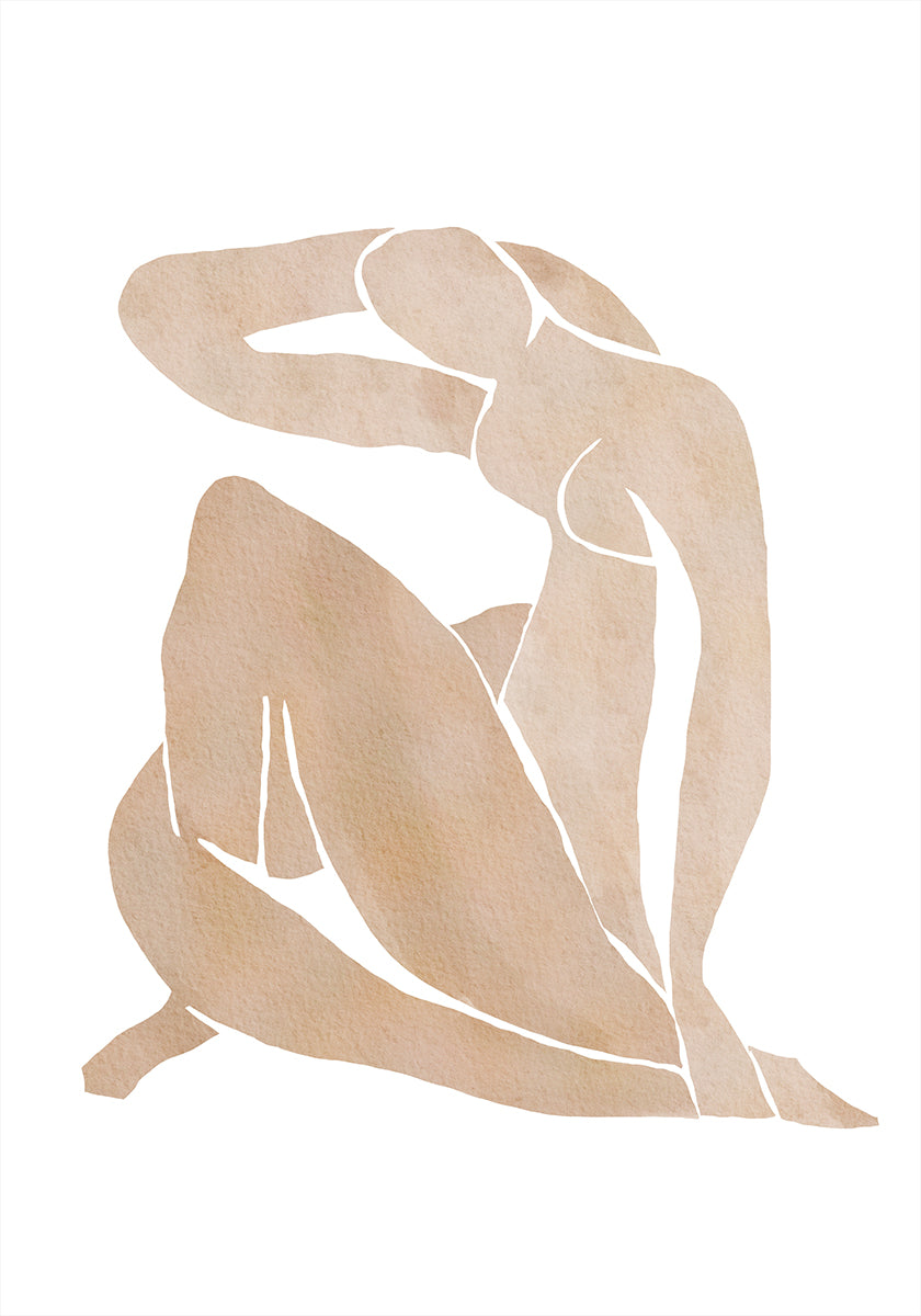 Women Shape Abstract Art Poster