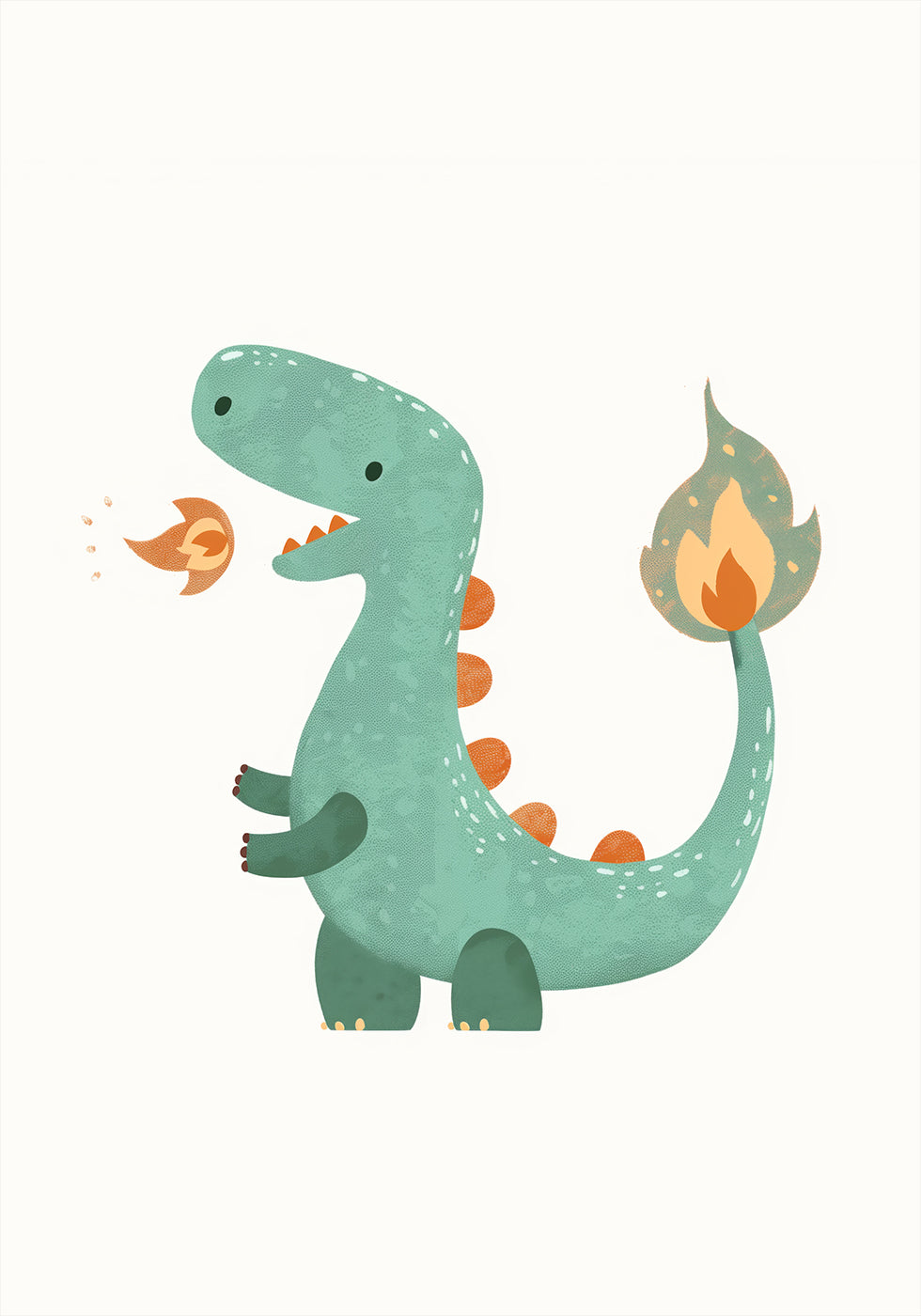 Fire Dino Poster