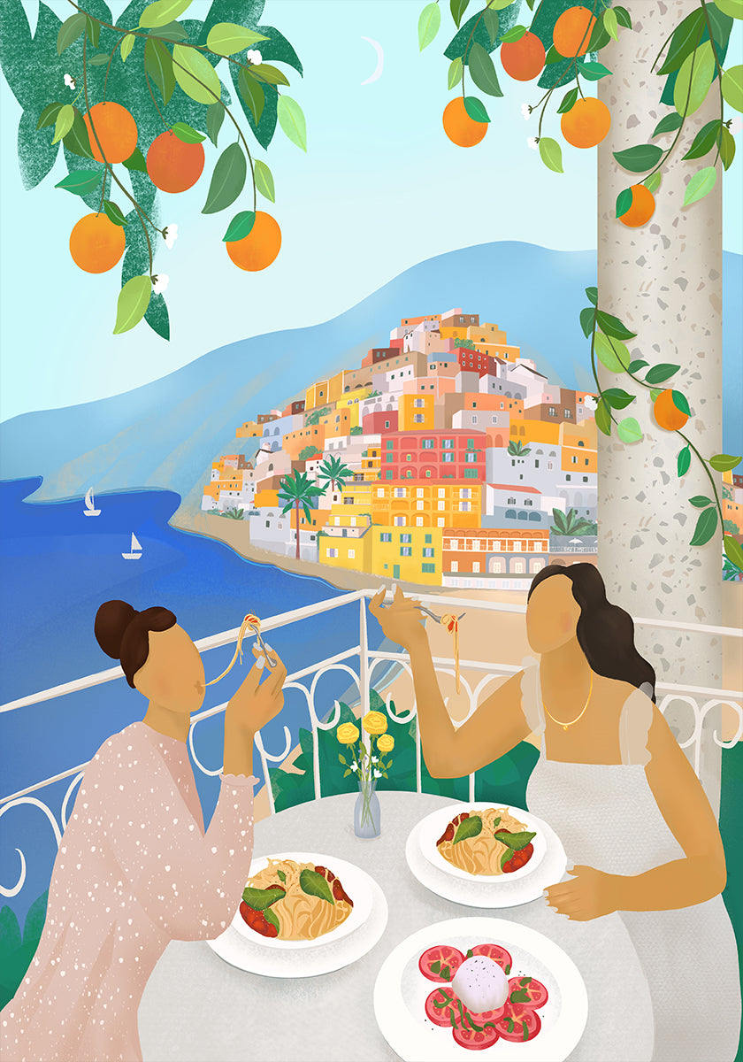 Girls in Positano  Poster