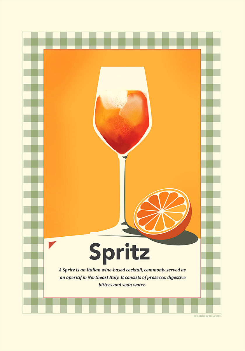 Spritz retro print Poster