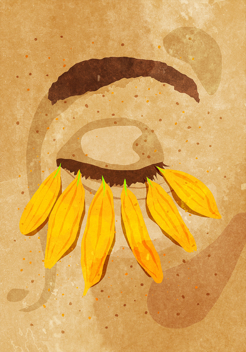 Flower power eye lashes Poster