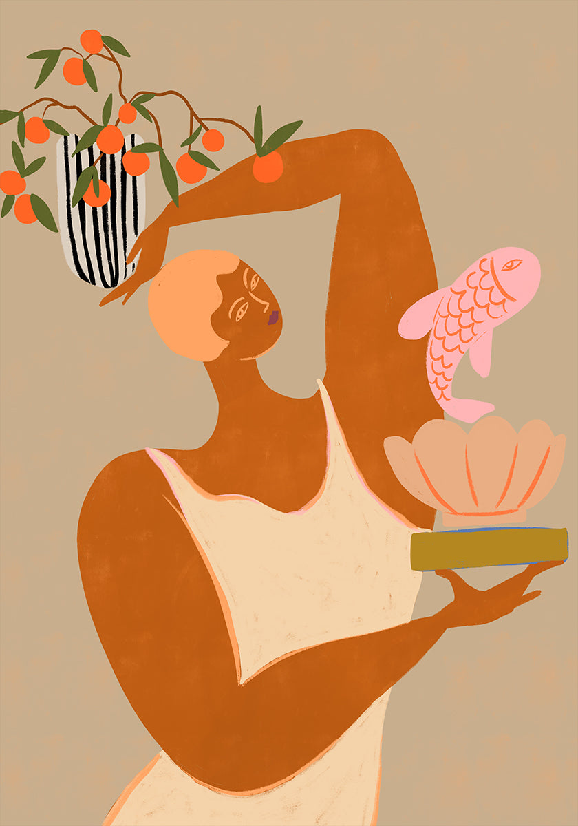 Fish And Oranges Poster