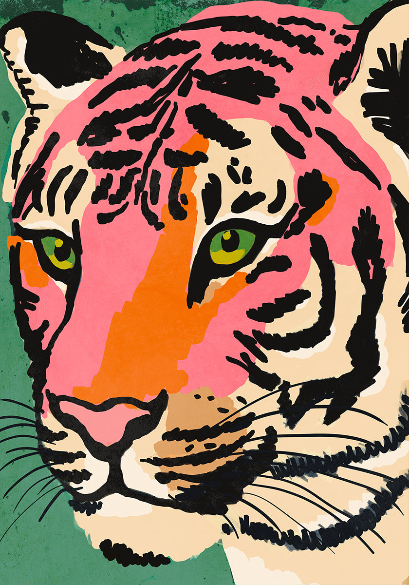 Vibrant Tiger Gaze  Poster