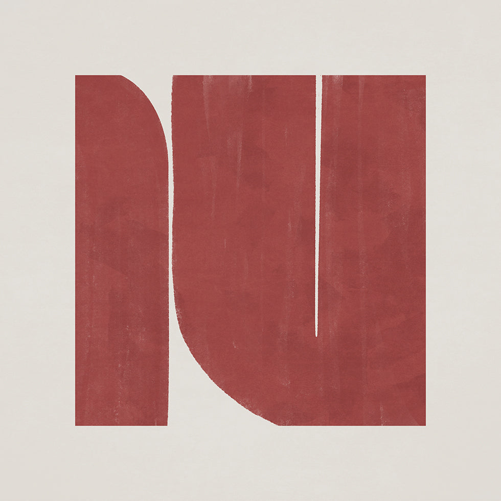 Crimson Curves Poster