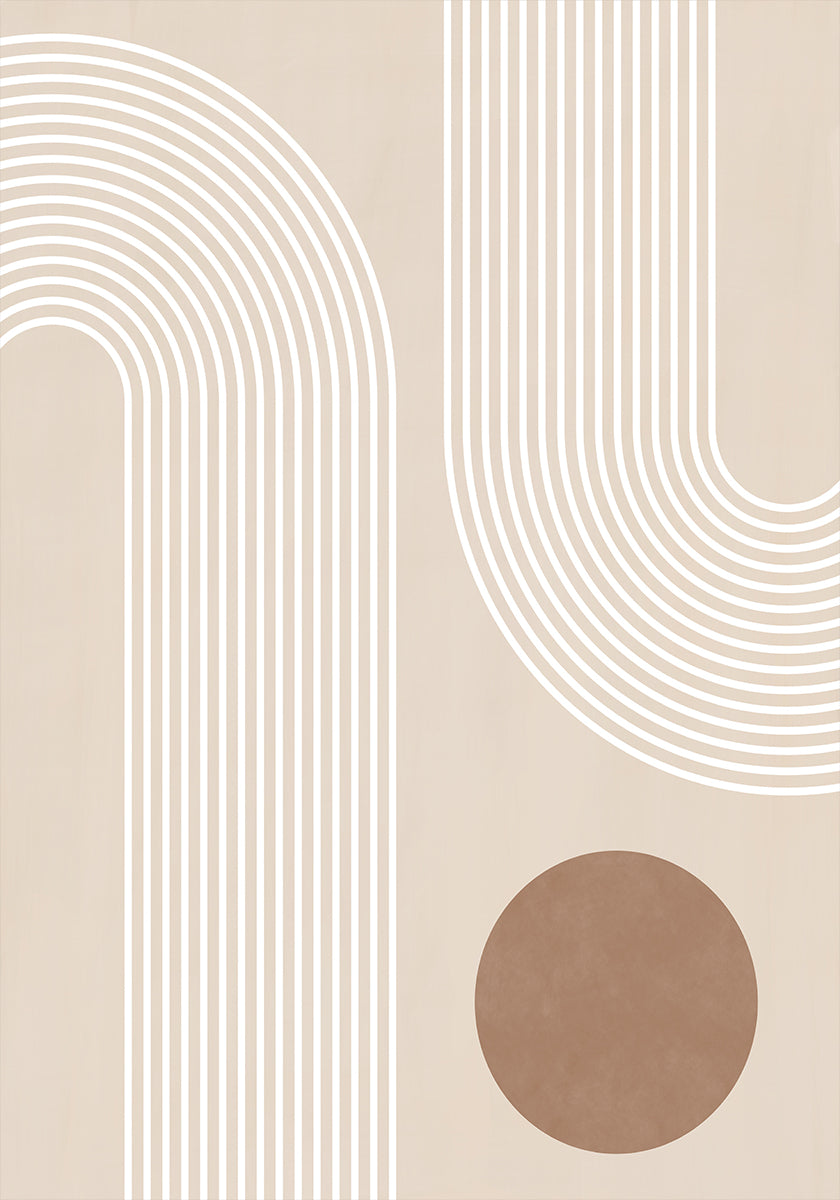 Beige Arc Poster  Poster