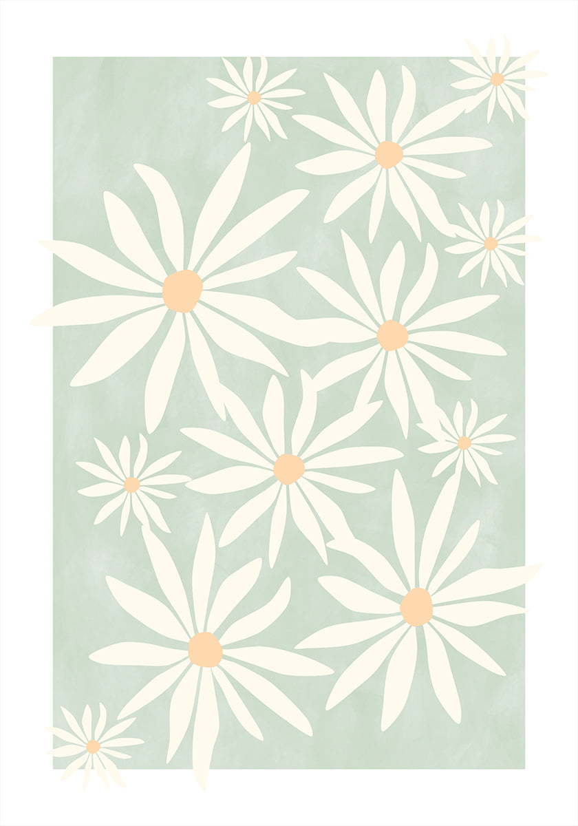 Petals on Sage Poster