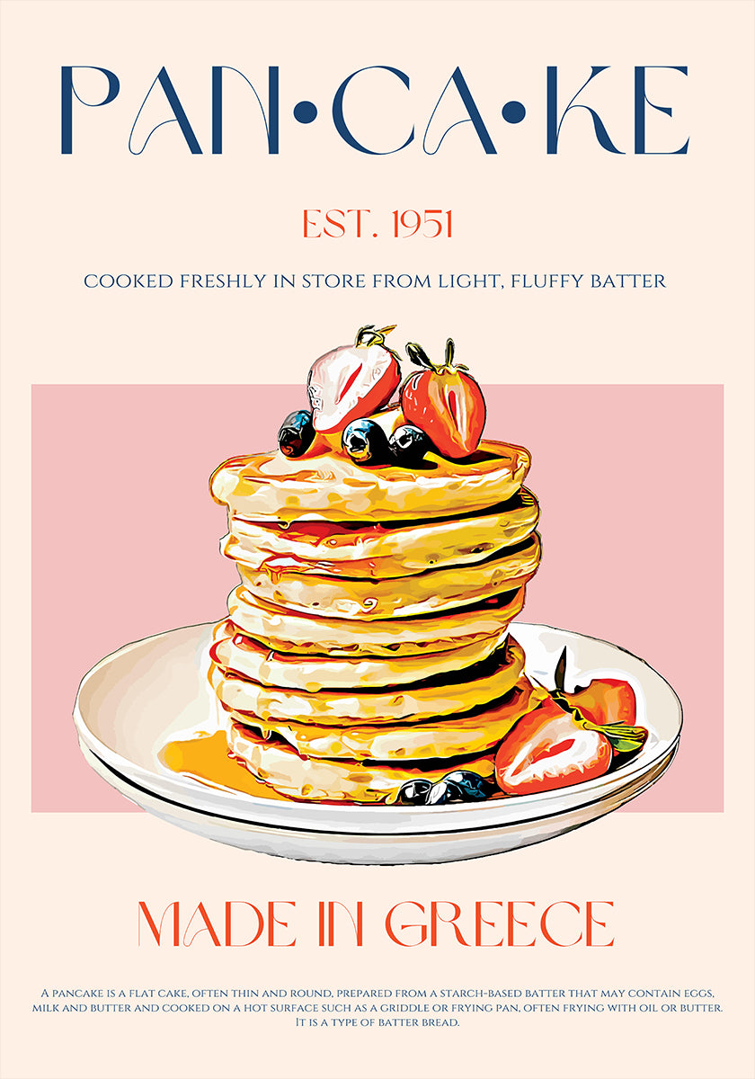 Fluffy Greek Pancakes Poster