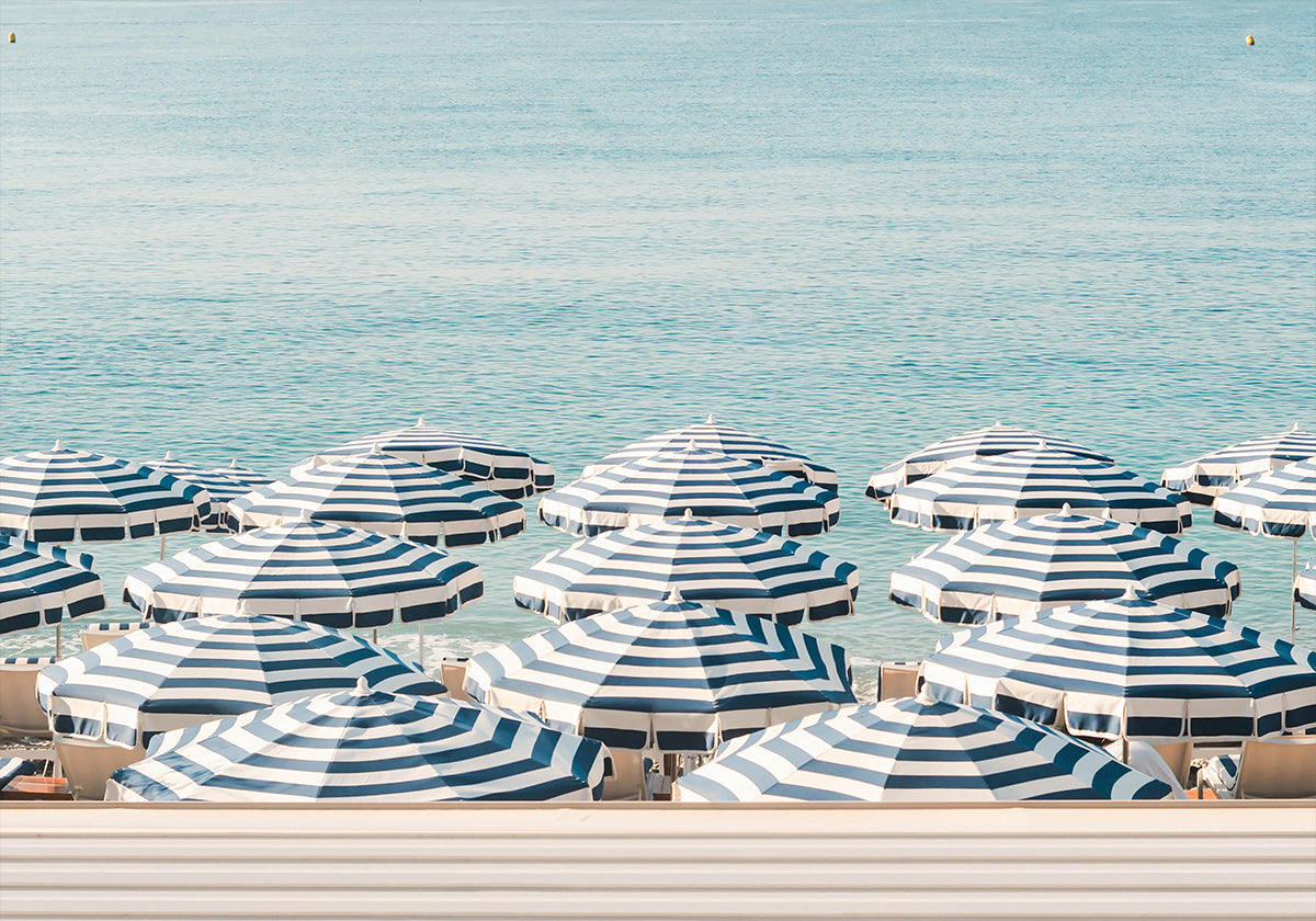 Striped Beach Umbrellas