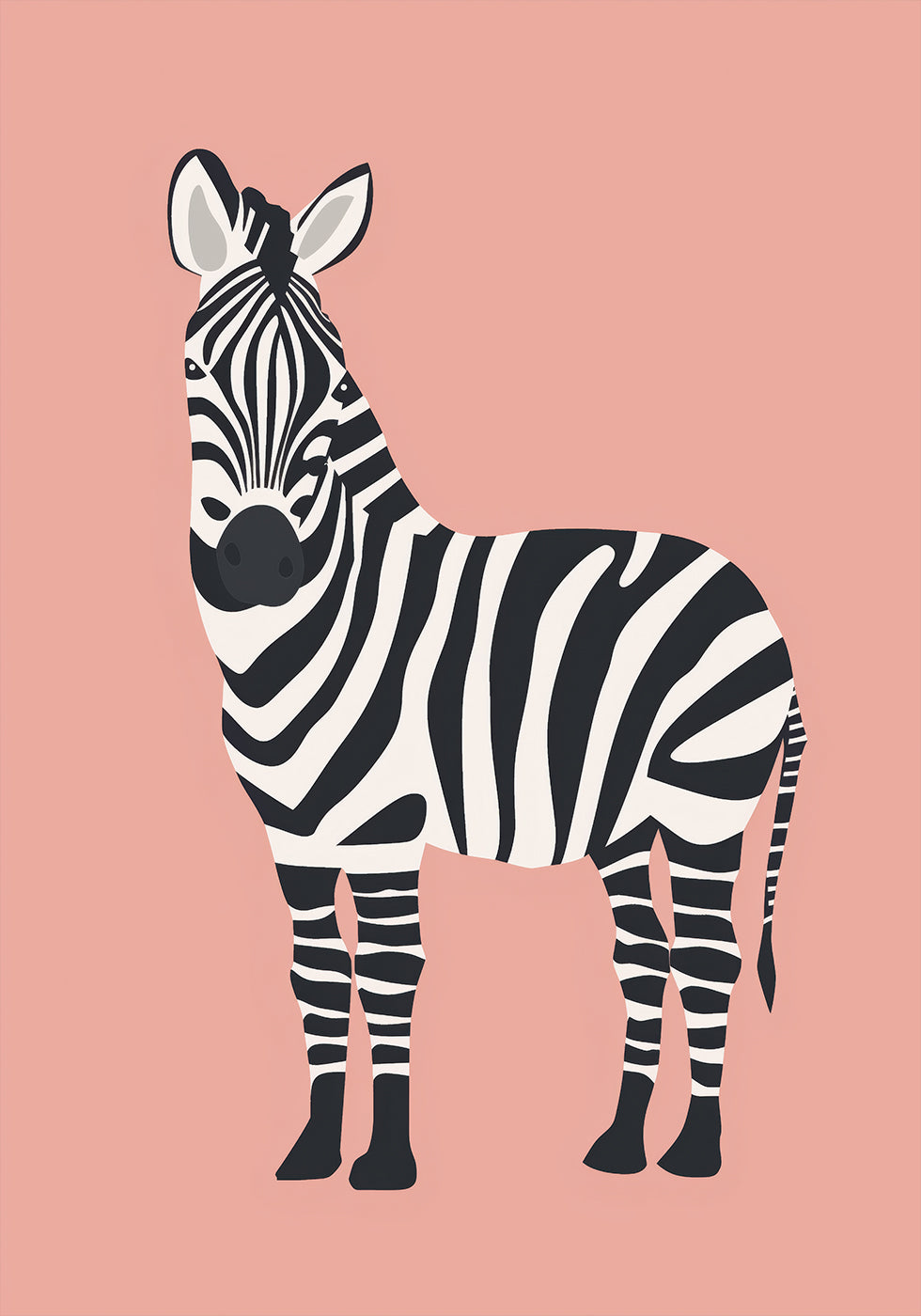 Zebra Illustration Poster