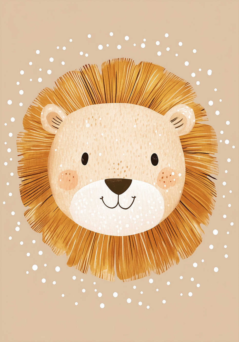 Smiling Lion Poster