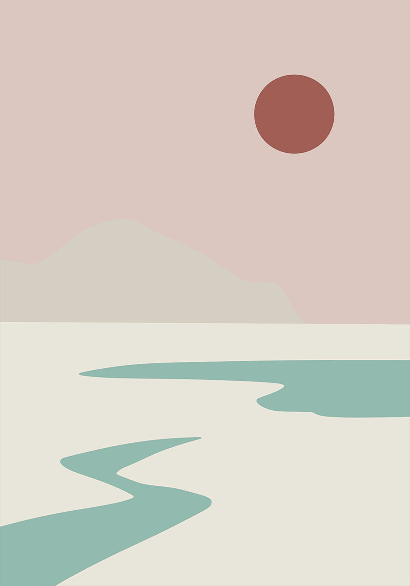 Minimal Dawn Scene Poster