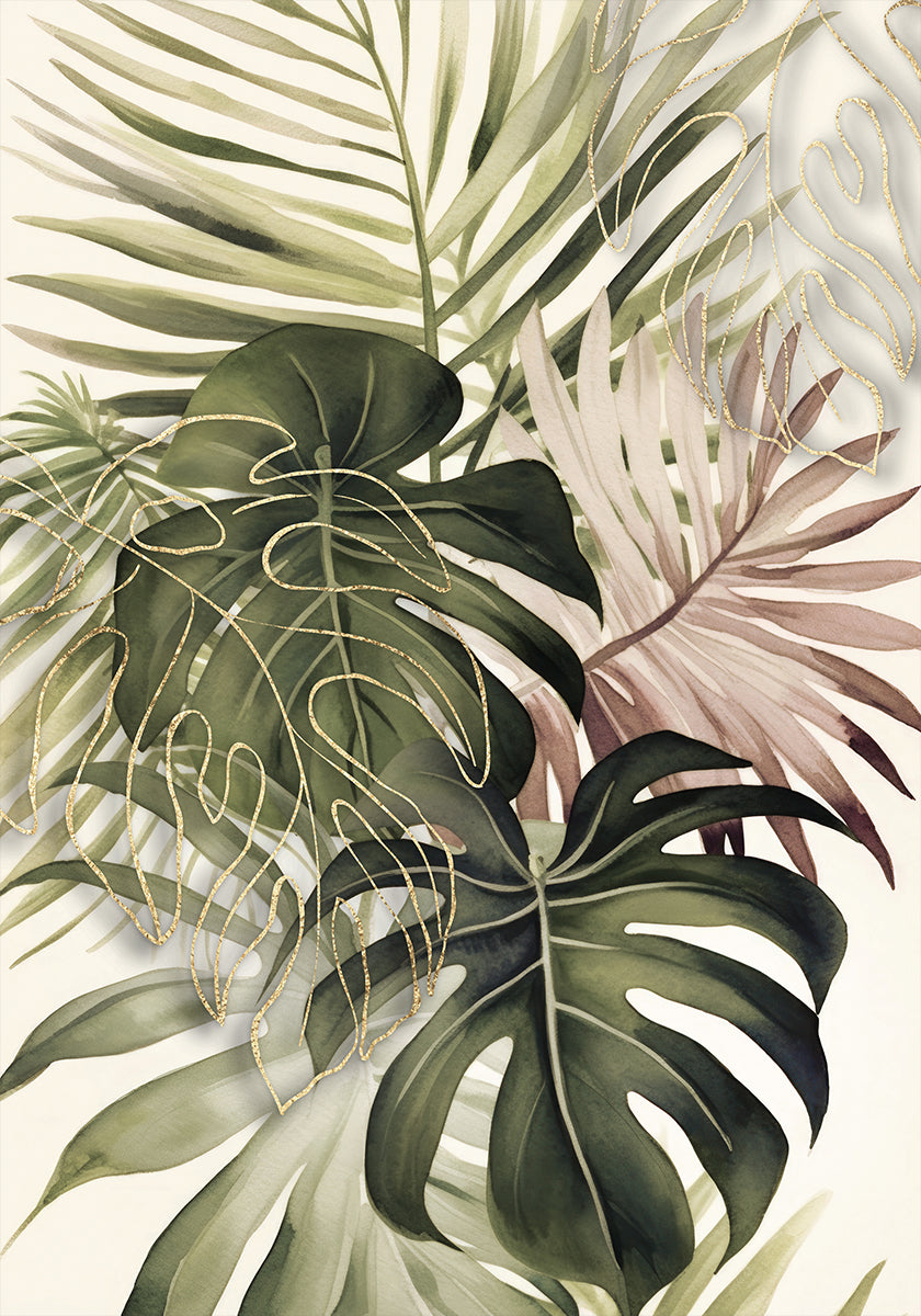 Boho Tropical Bouquet  Poster