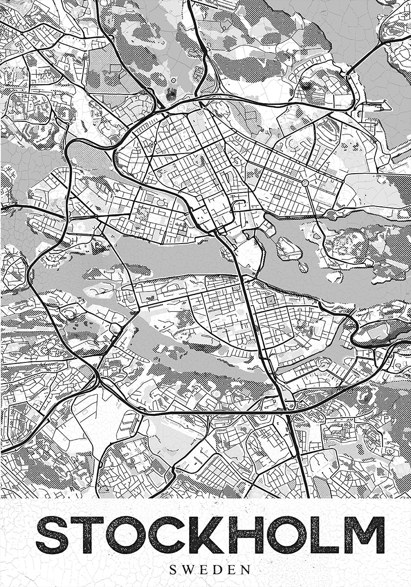 Stockholm White Poster