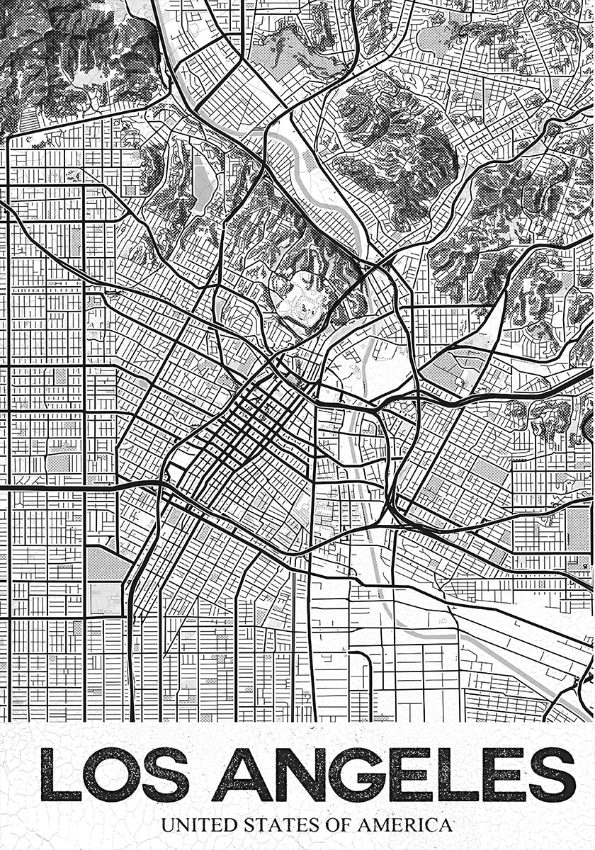 Los Angeles White Poster