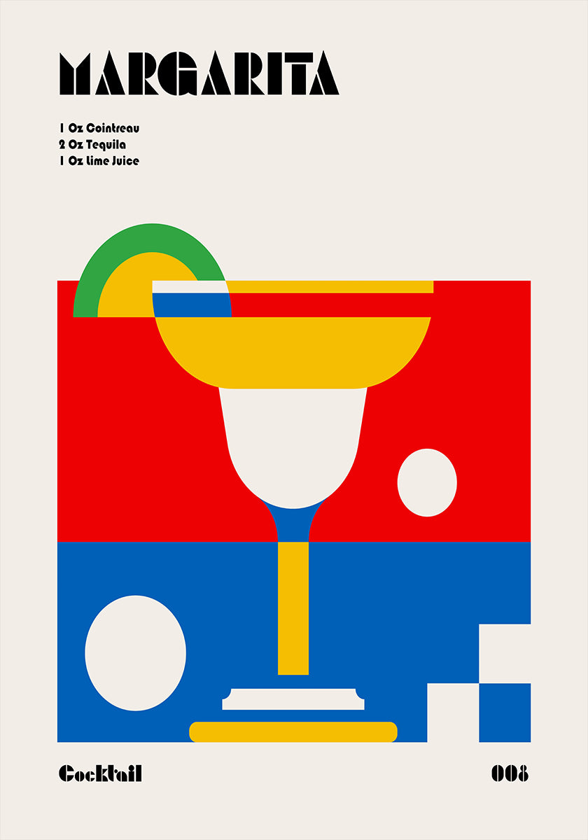 Margarita Bauhaus Cocktail Poster