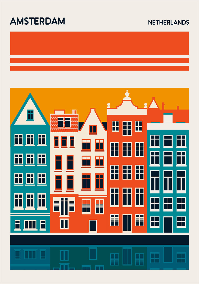 Amsterdam Travel Poster Poster