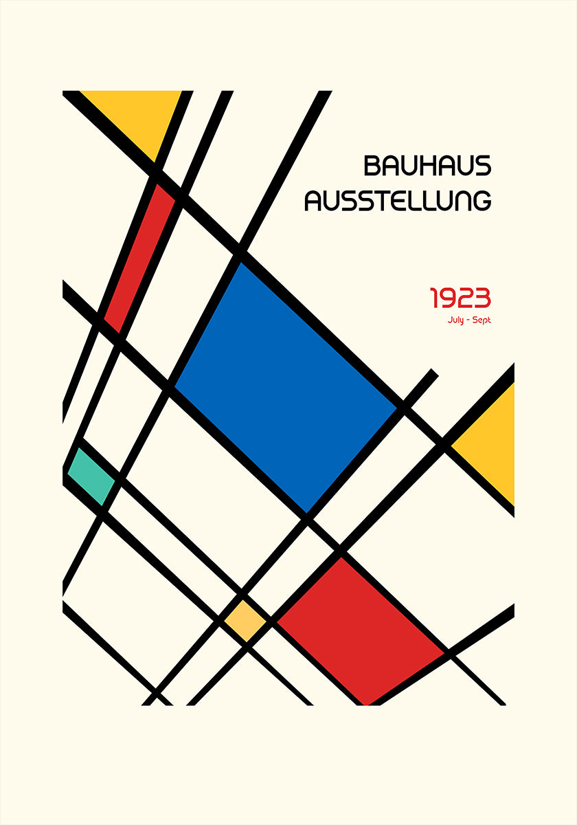 Bauhaus Geometric Design Retro Poster