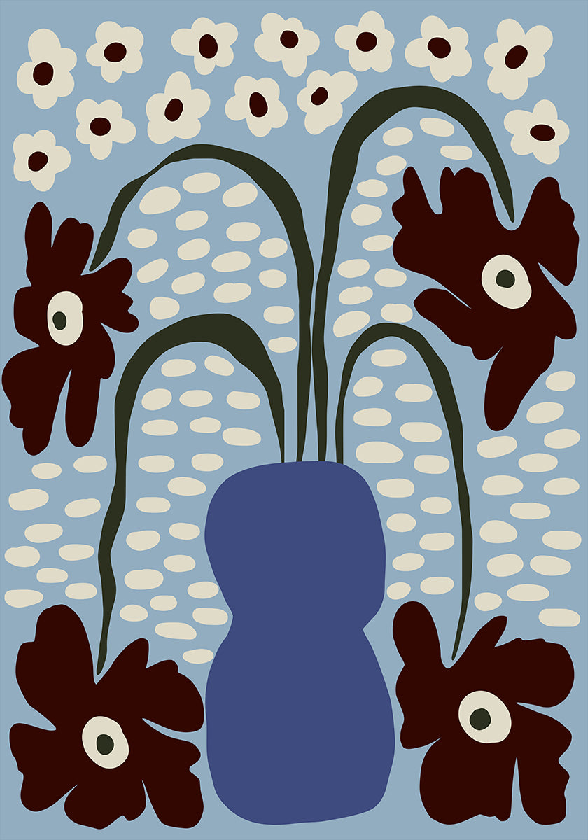 Dropping orange fern Poster