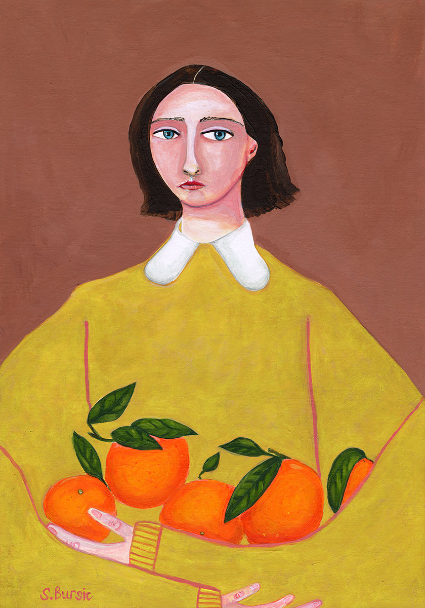 Lady with Oranges Poster