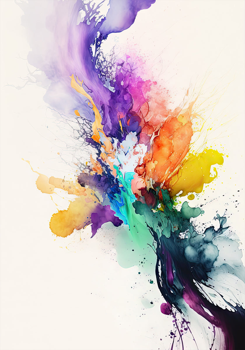 Vibrant Color Burst  Poster