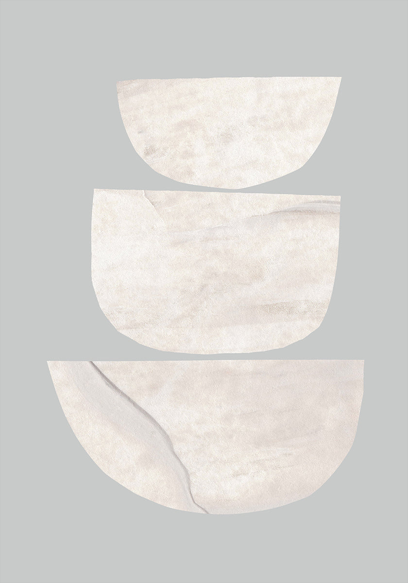 Textured Organic Shapes Poster