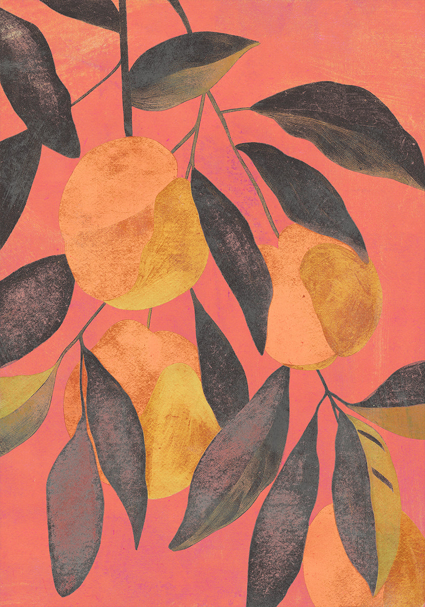 Vibrant Pear Grove Poster