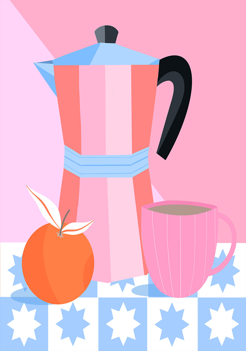 Still Life with Moka Pot Poster