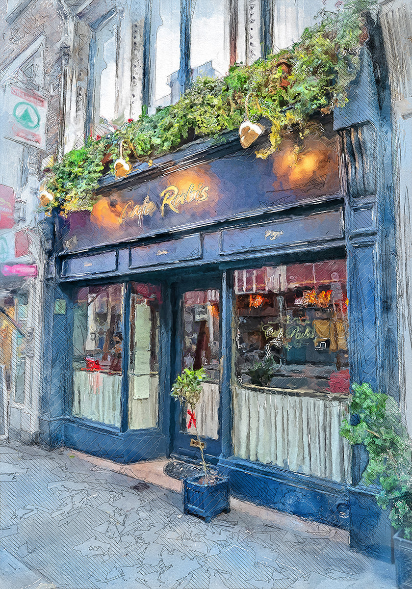 Dublin City Watercolor Art Ireland (10)