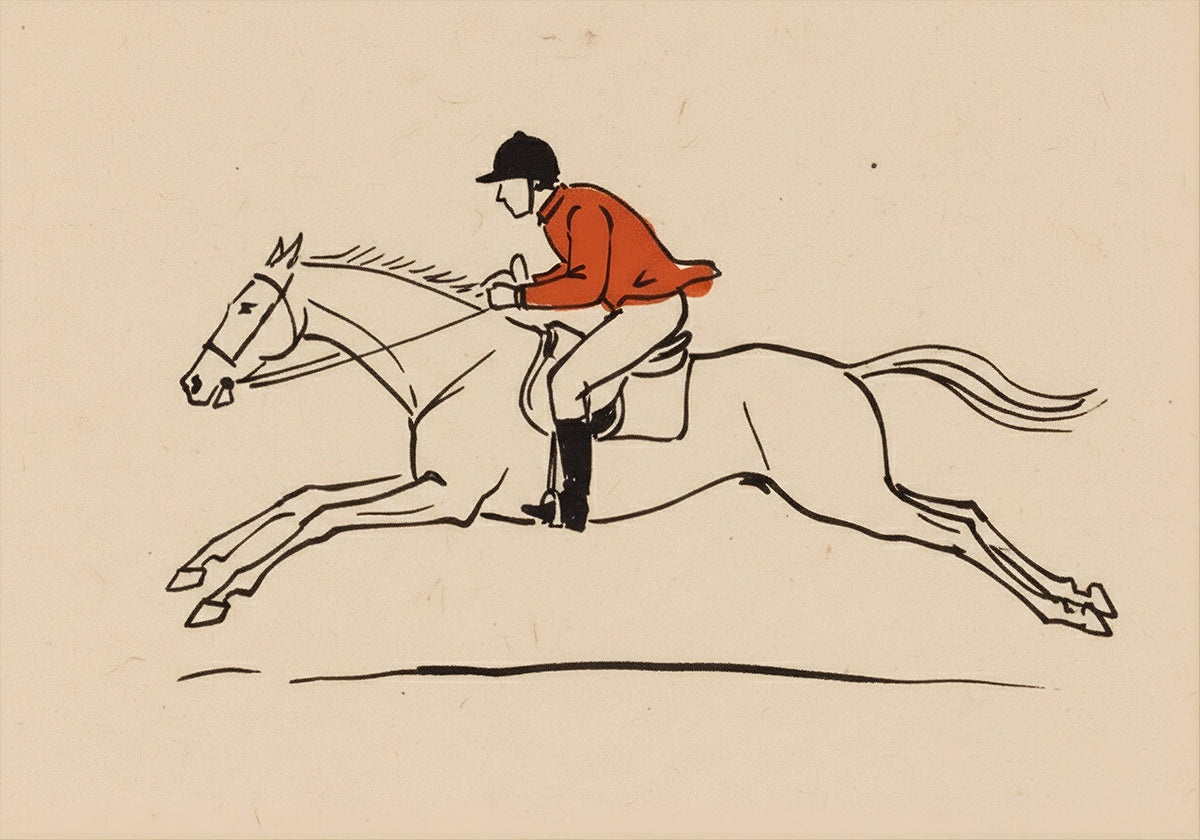 Vintage Equestrian Sketch Poster