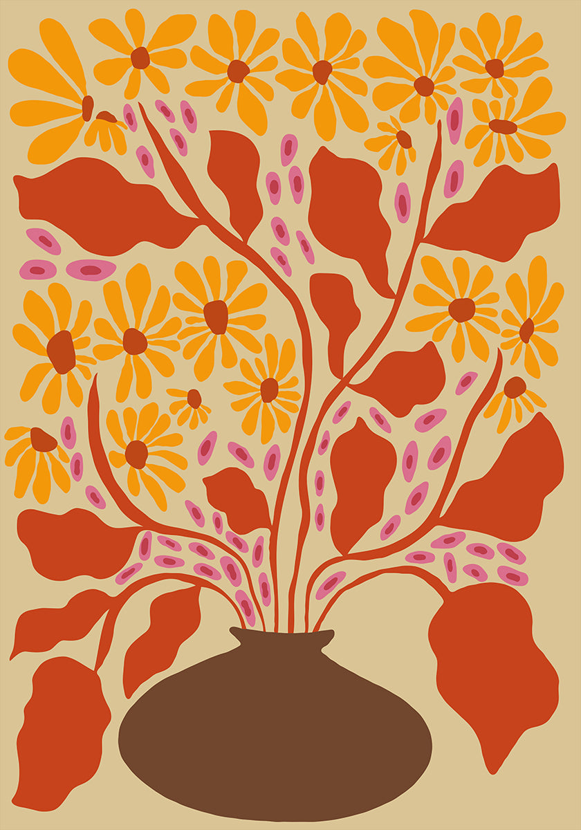 Retro Patal Pottery Poster