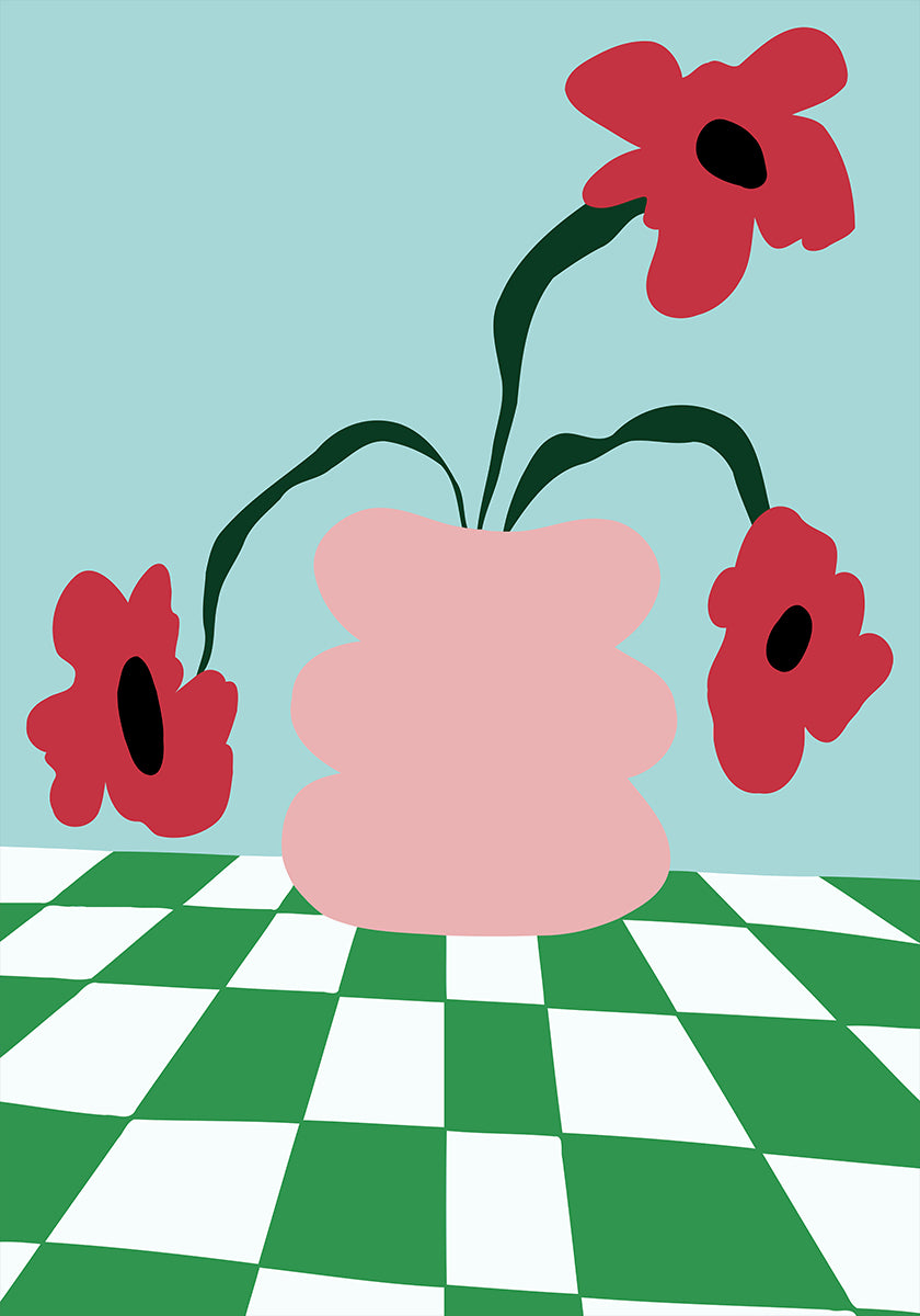 Bold Clay Florals Poster