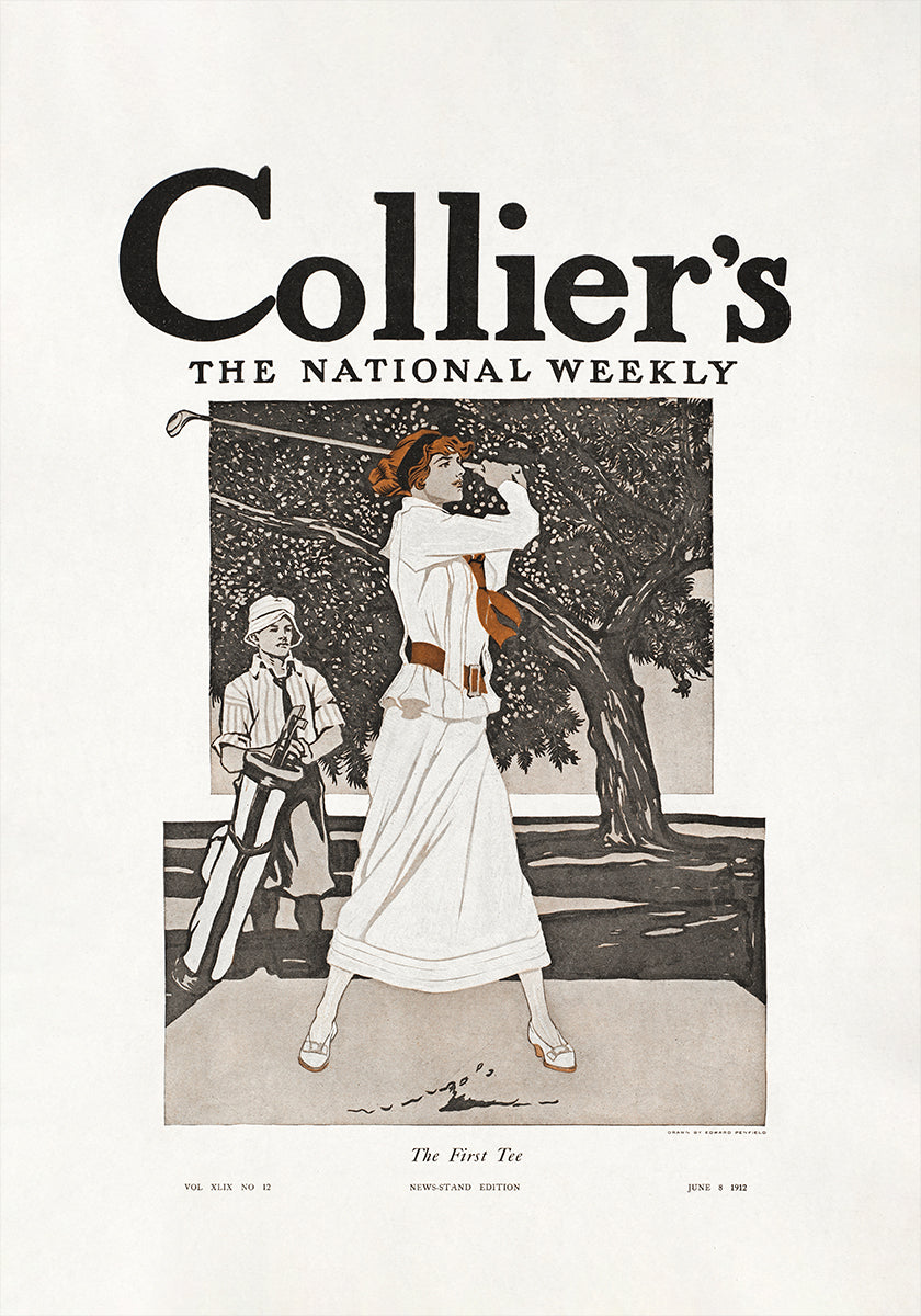 Collier&#039;s, the National Weekly, the First Tee (1912) Poster