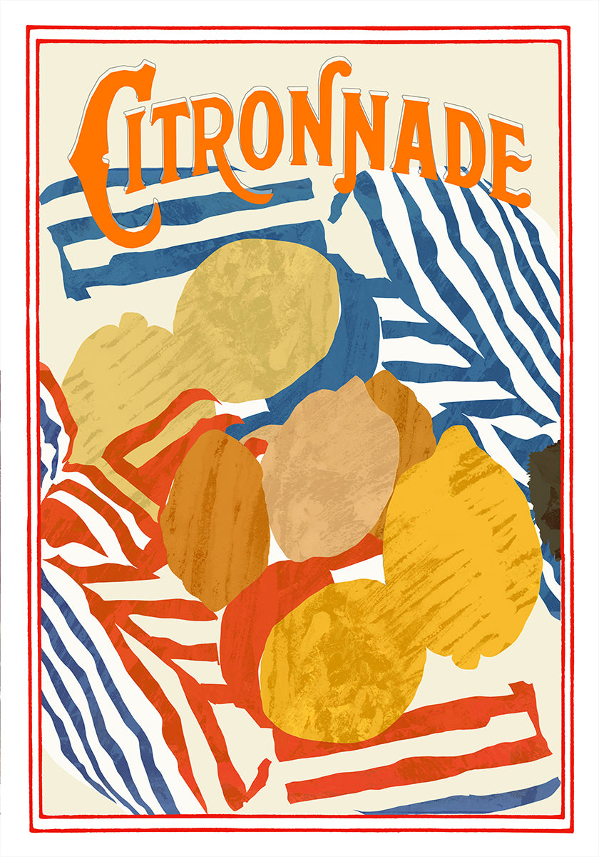 Citronnade Blue and Red Poster