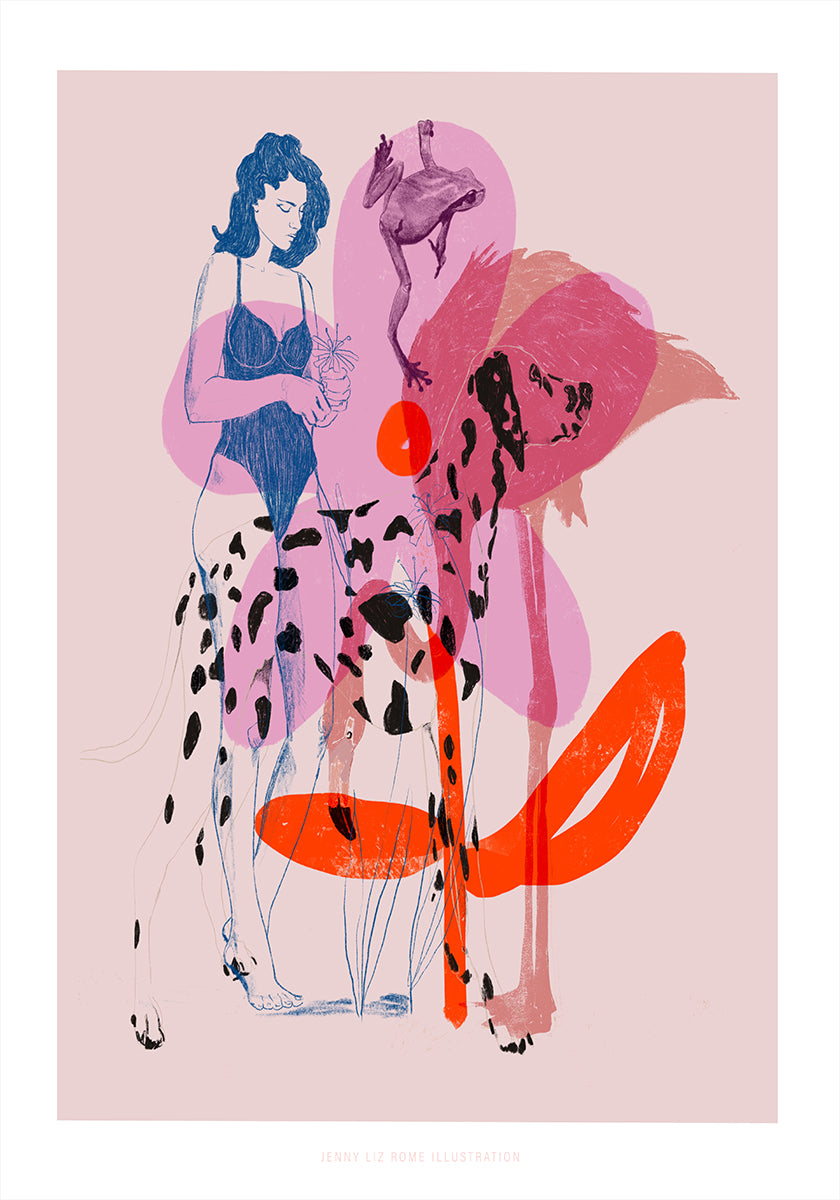 Abstrakt Pink Poster