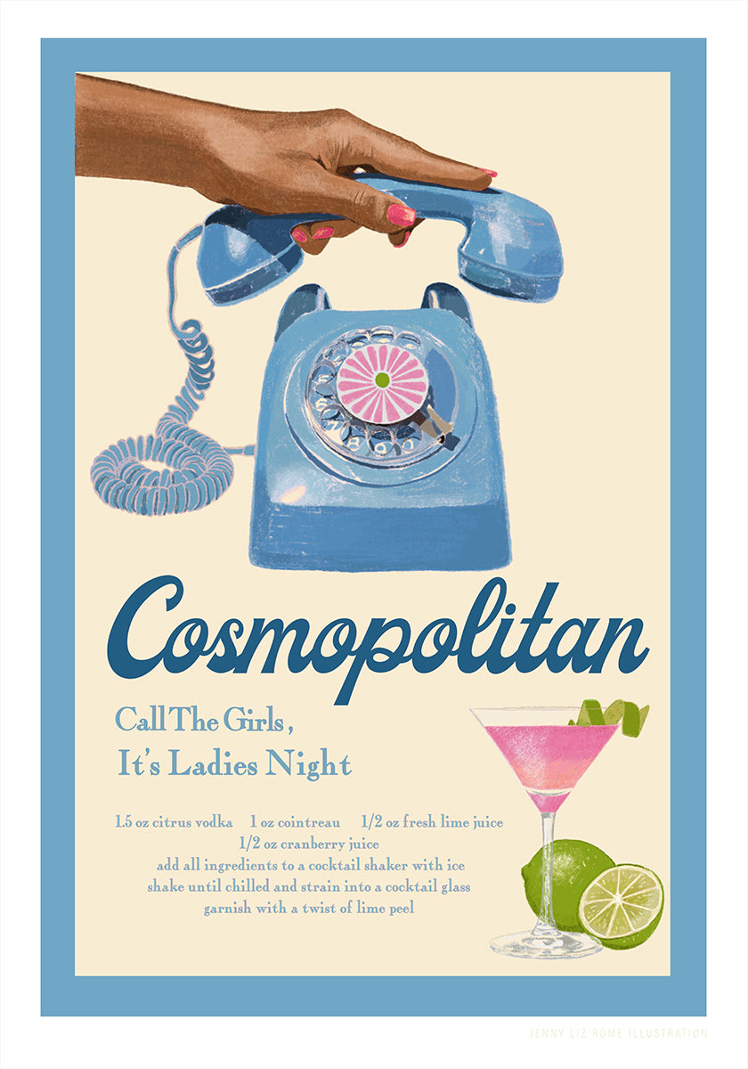 Blue Cosmo Poster