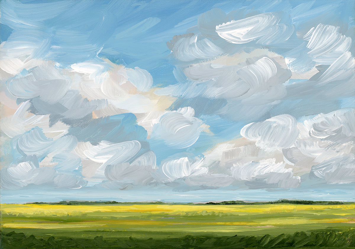 Clouds &amp; Canola Poster