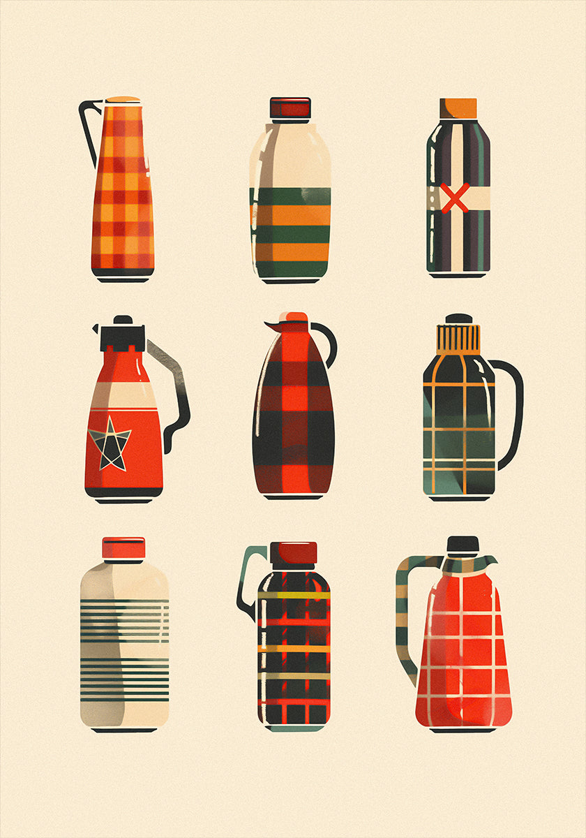 Retro Thermos Print Poster