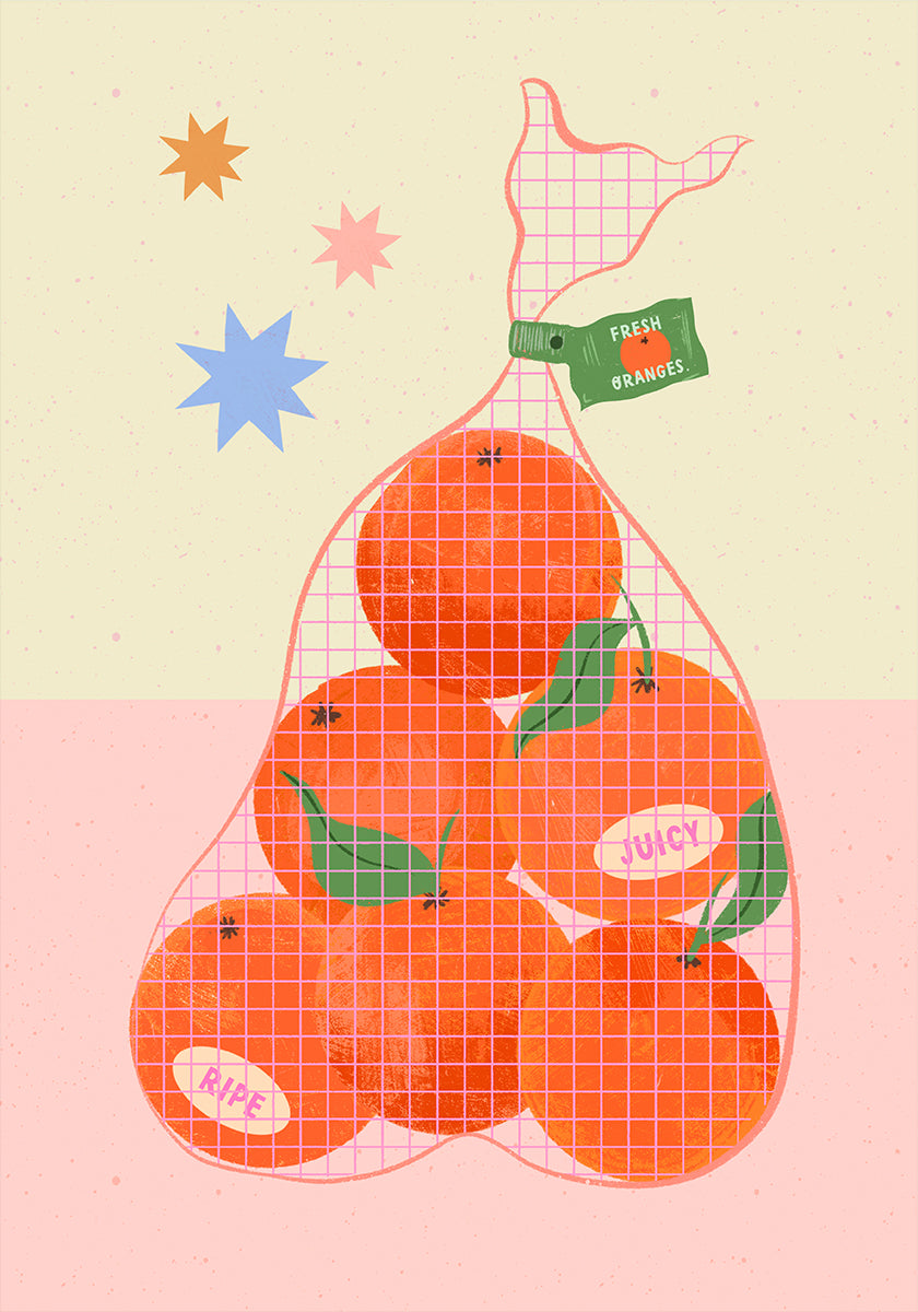 Fresh and Ripe Oranges Poster