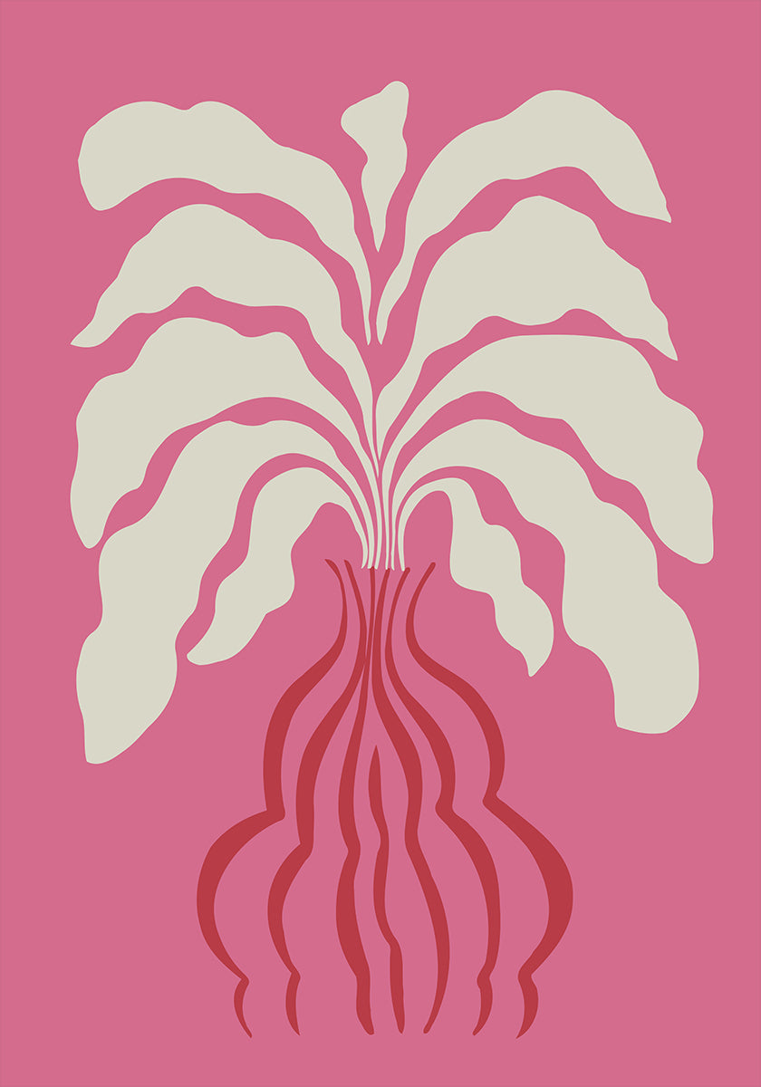Minimal Leaf and Vase Poster