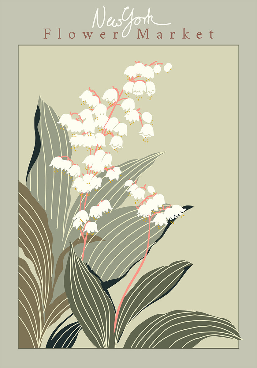 Flower Market New York Lily of the valley Poster