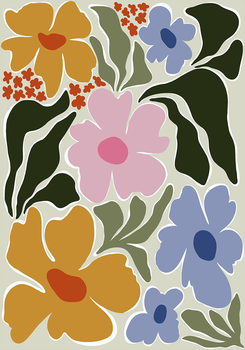 Nostalgic Flora Poster