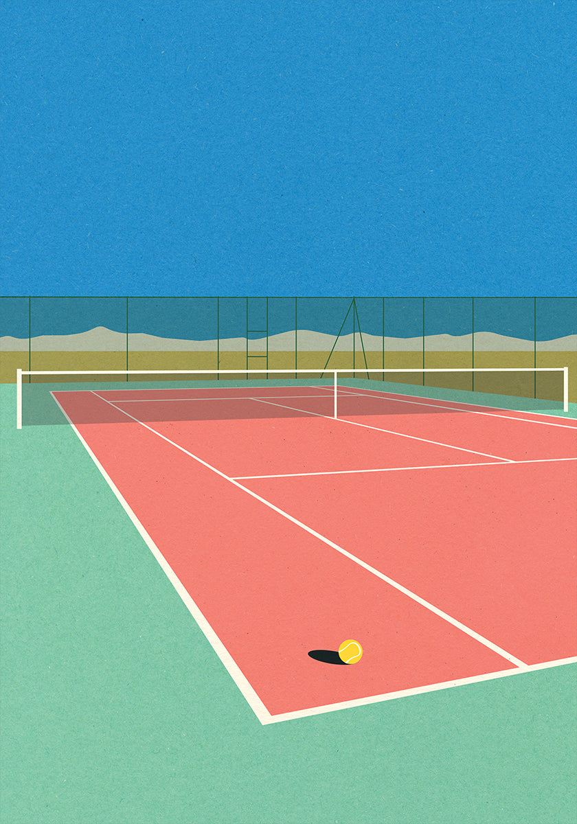 Tennis Court In the Desert Poster